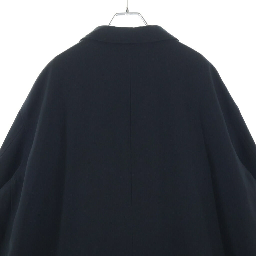 Y's for men(ワイズフォーメン) ウール ギャバジン ロングコート ブラック MH-C05-105