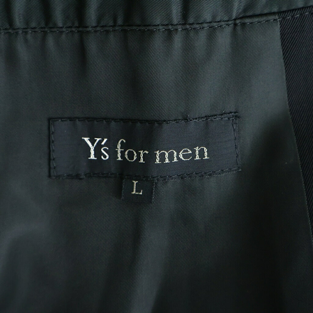 Y's for men(ワイズフォーメン) ウール ギャバジン ロングコート ブラック MH-C05-105