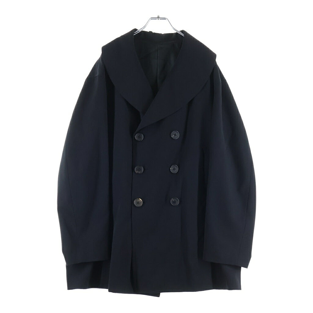 Y's for men(ワイズフォーメン) ウール ギャバジン ダブルブレスト ジャケット ブラック MS-J19-102