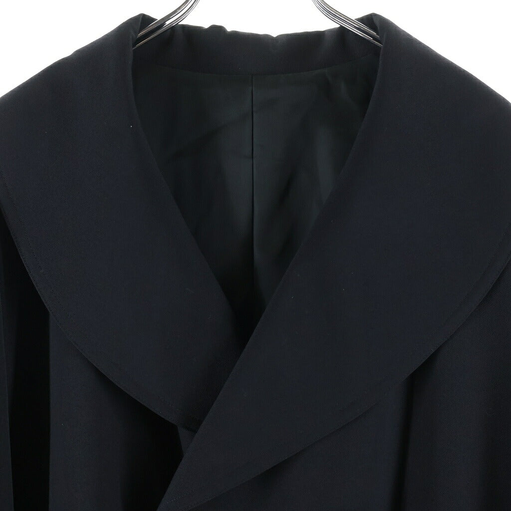 Y's for men(ワイズフォーメン) ウール ギャバジン ダブルブレスト ジャケット ブラック MS-J19-102