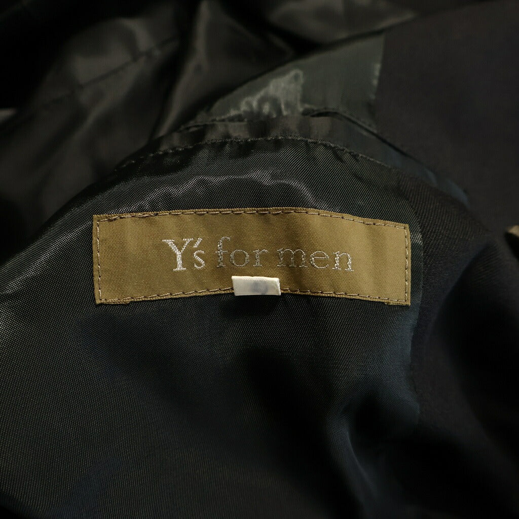 Y's for men(ワイズフォーメン) ウール ギャバジン ダブルブレスト ジャケット ブラック MS-J19-102