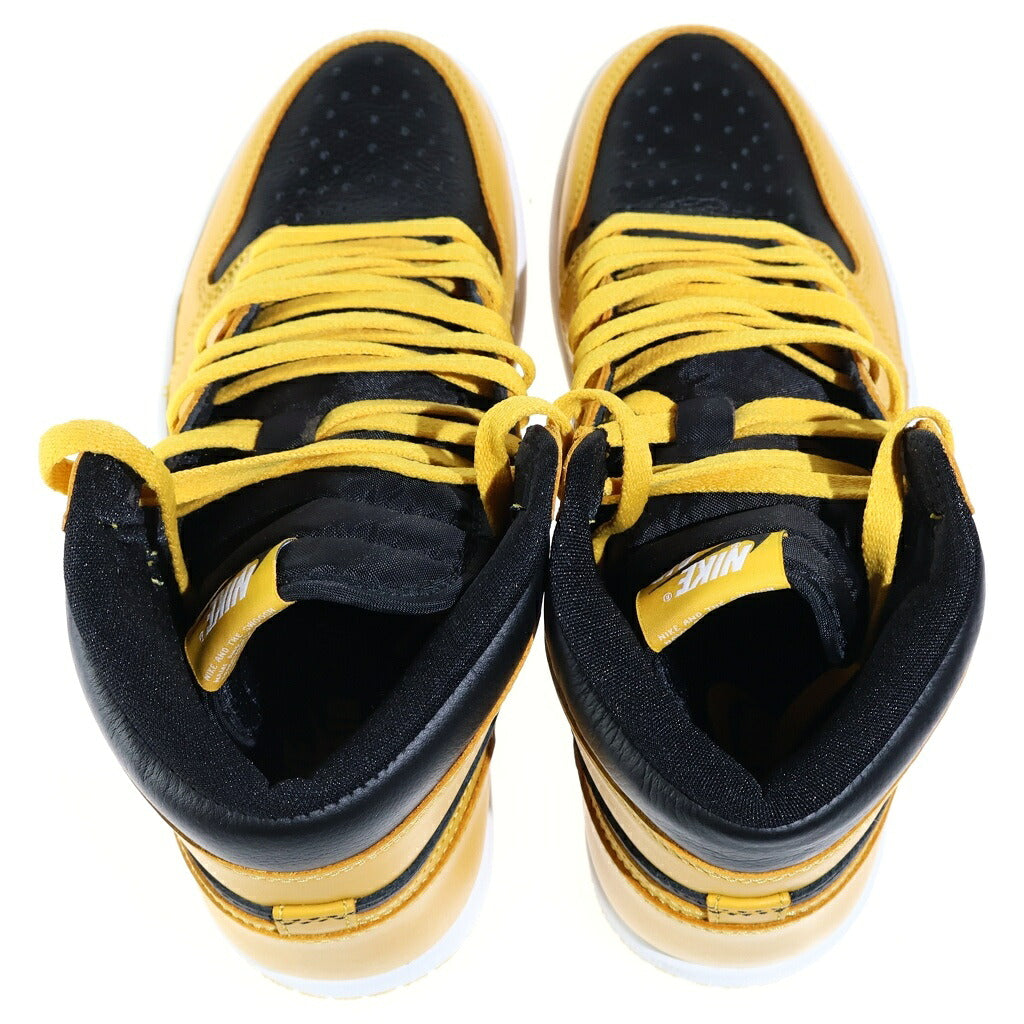 NIKE(ナイキ) AIR JORDAN 1 HIGH OG POLLEN エアジョーダン1 パラン ハイカットスニーカー イエロー/ブラック US9.5/27.5cm 555088-701