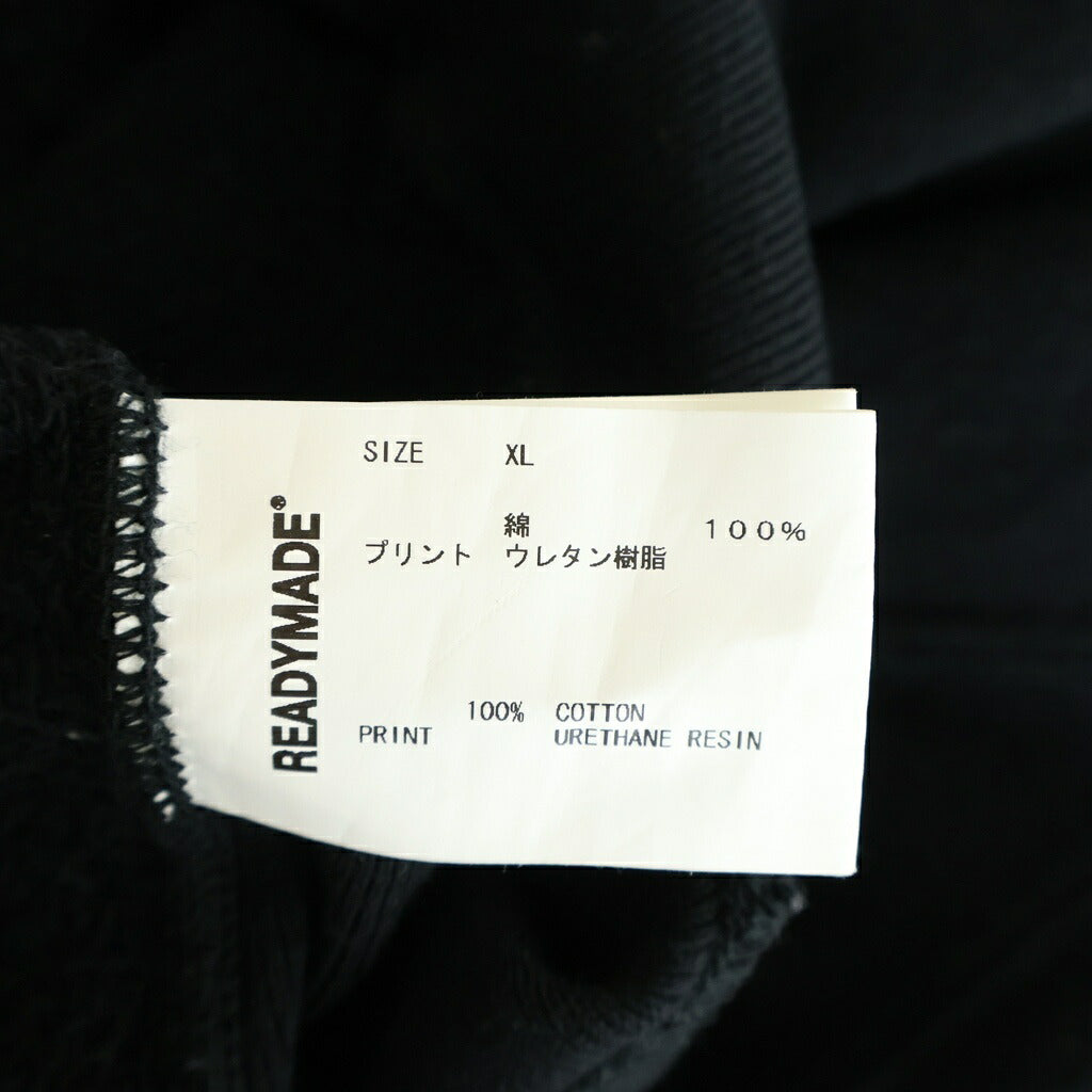 READY MADE(レディメイド) 20SS Smile Hoodie スマイル プリントロゴ スウェットプルオーバーパーカー ブラック RE-CO-BK-00-00-106