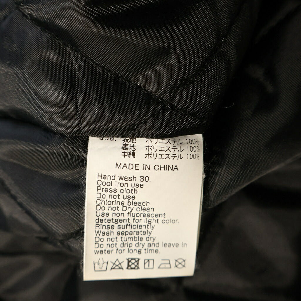 SAPEur(サプール) 22AW ×FR2 NYLON STUDIUM JUMPER エフアールツー レザーパッチロゴ スタジアムボンバージャケット ブラック