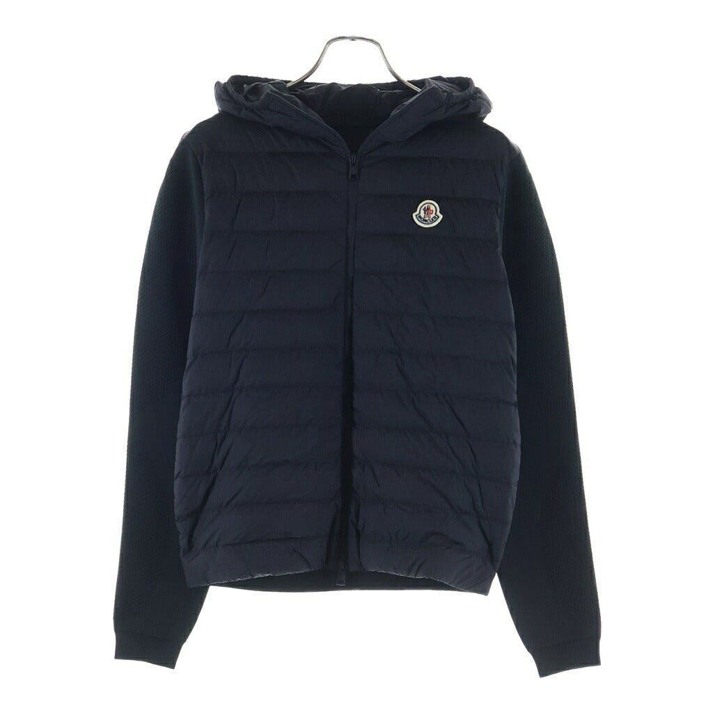 MONCLER(モンクレール) CARDIGAN TRICOT ニット切替 フーディー ダウンジャケット ブラック J10919800009 M1124