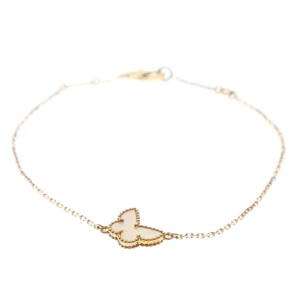 Van Cleef & Arpels(ヴァンクリーフアンドアーペル) スウィートアルハンブラ パピヨン マザーオブパール ブレスレット 750YG イエローゴールド ジュエリー アクセサリー