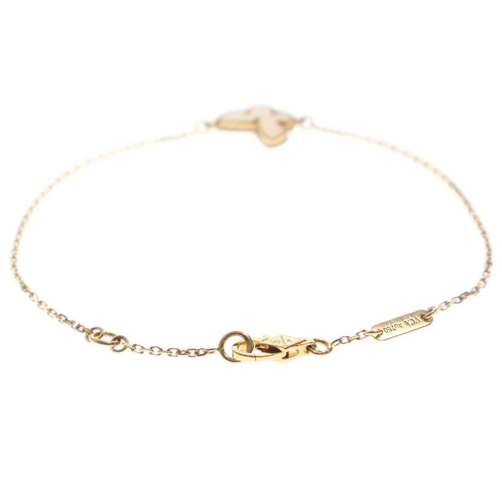 Van Cleef & Arpels(ヴァンクリーフアンドアーペル) スウィートアルハンブラ パピヨン マザーオブパール ブレスレット 750YG イエローゴールド ジュエリー アクセサリー