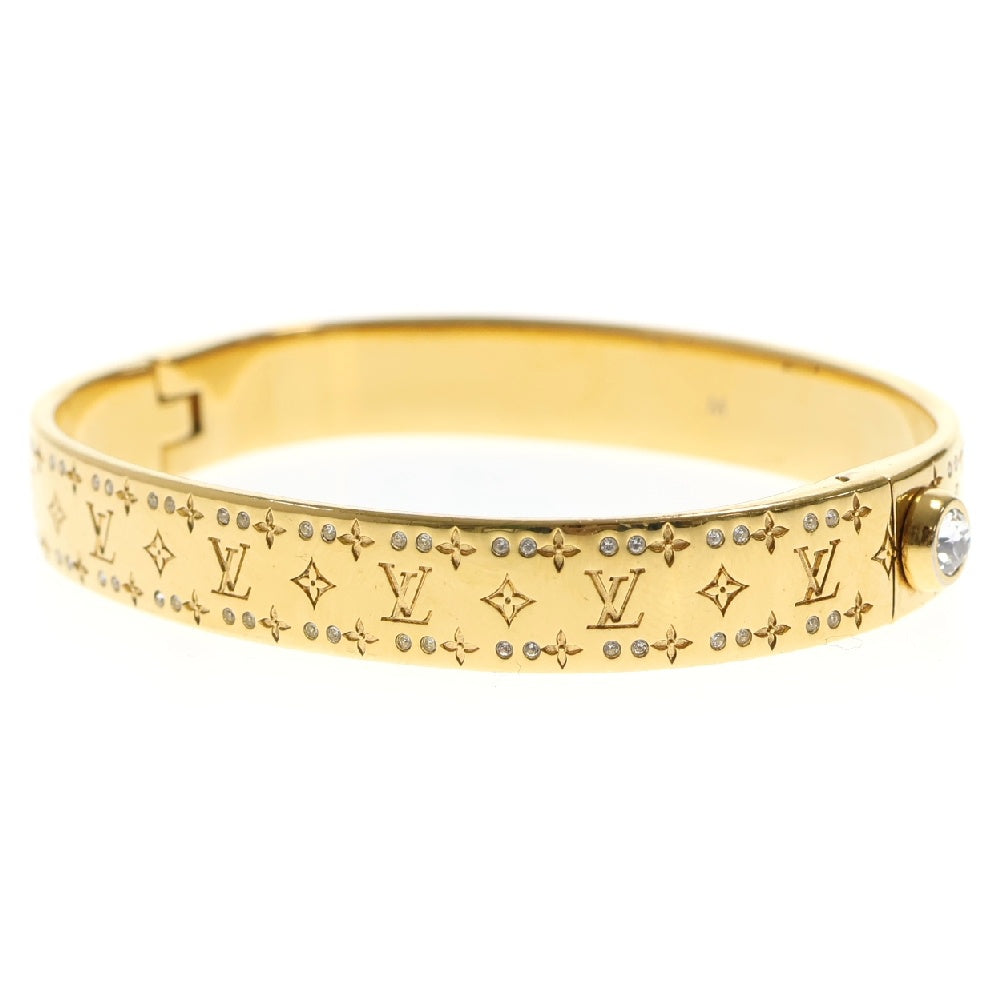 LOUIS VUITTON(ルイヴィトン) リジッド ブレスレット・ナノグラム ストラス バングル GP ゴールド M64861
