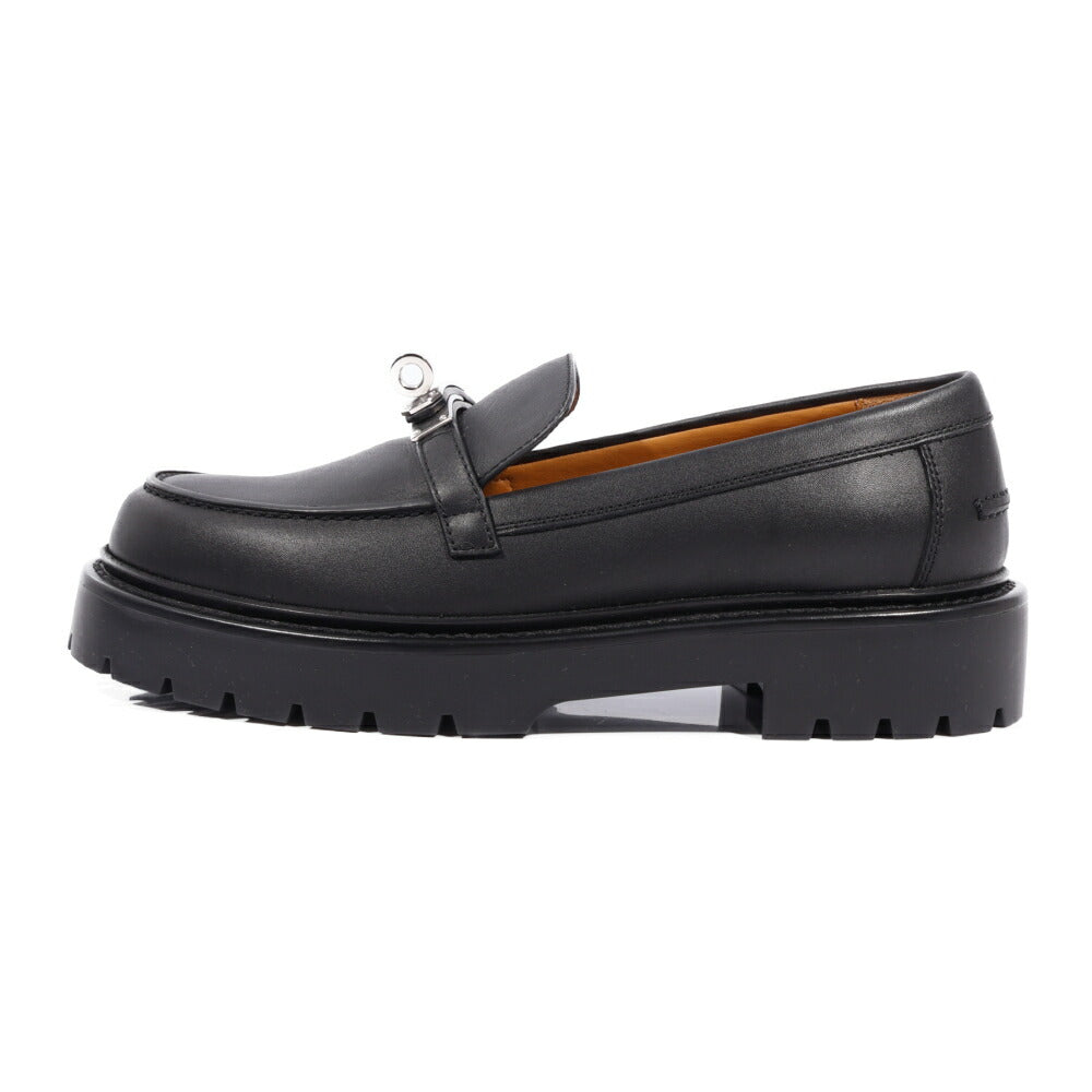 HERMES(エルメス) ケリーバックル モカシン アイコン ローファー ブラック レザー 36 1/2 レディース シューズ