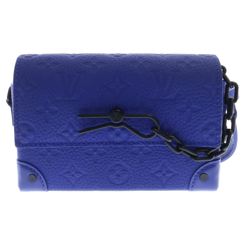 LOUIS VUITTON(ルイヴィトン) トリヨンモノグラム・スティーマーウエアラブルウォレット M82571 ICタイプ レザー ブルー ショルダーバッグ