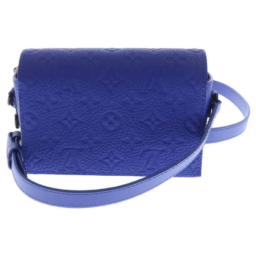 LOUIS VUITTON(ルイヴィトン) トリヨンモノグラム・スティーマーウエアラブルウォレット M82571 ICタイプ レザー ブルー ショルダーバッグ