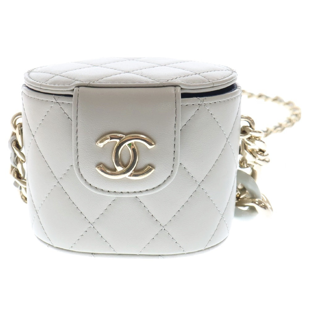 CHANEL(シャネル) バニティ チェーンショルダーバッグ グレー ミニバッグ ショルダーバッグ ゴールド金具