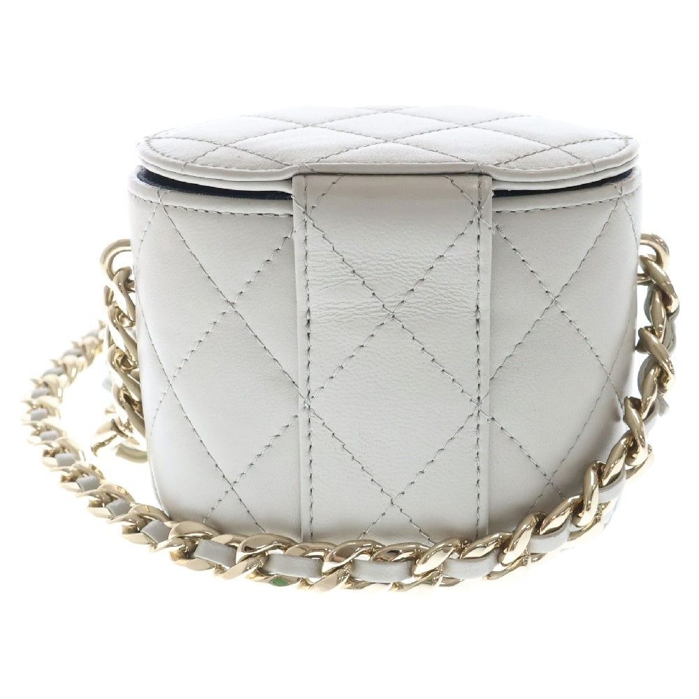 CHANEL(シャネル) バニティ チェーンショルダーバッグ グレー ミニバッグ ショルダーバッグ ゴールド金具