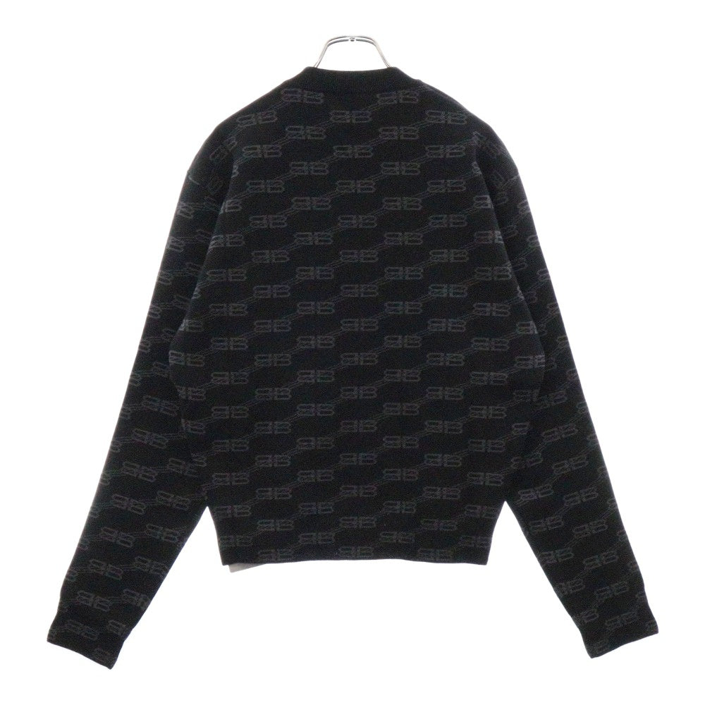 BALENCIAGA(バレンシアガ) コットン×ウール ニットセーター ブラック×グレー 733861 733861