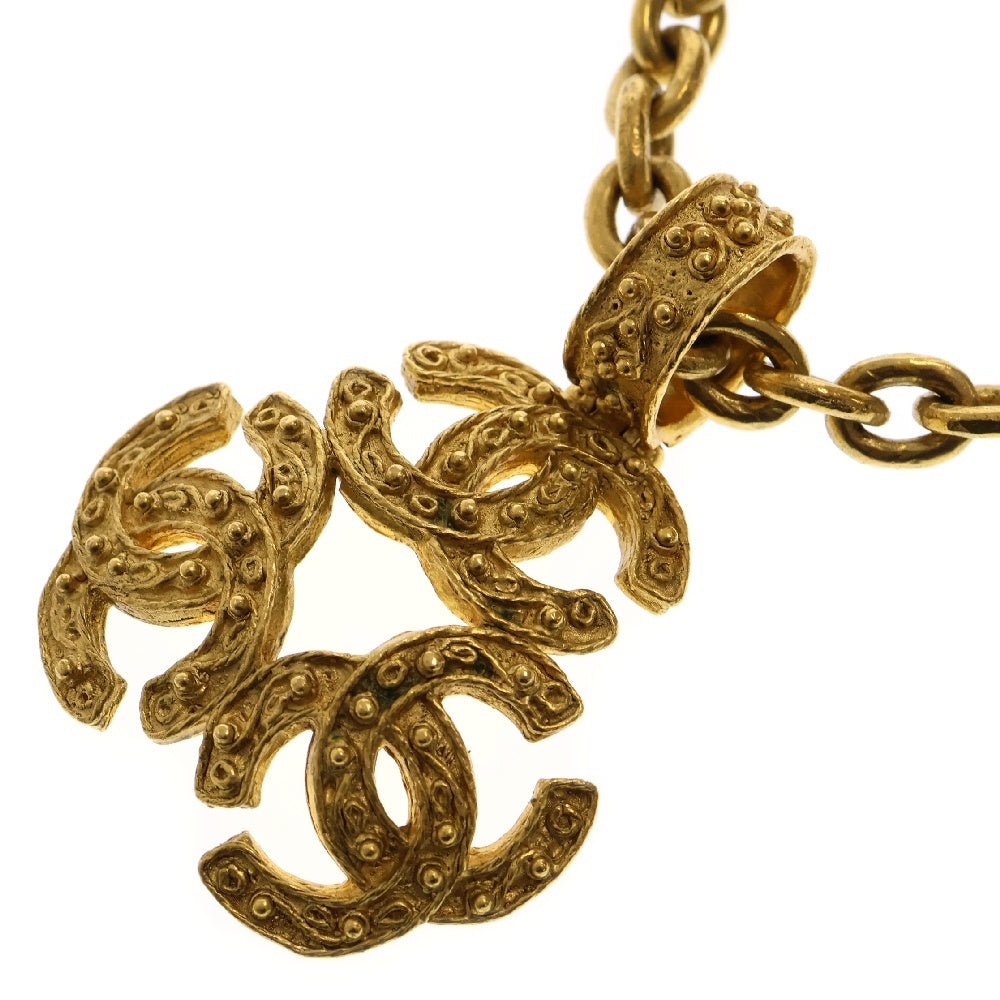 CHANEL(シャネル) トリプルココ ネックレス ゴールド GP 94A チェーン ペンダント ヴィンテージ アクセサリー