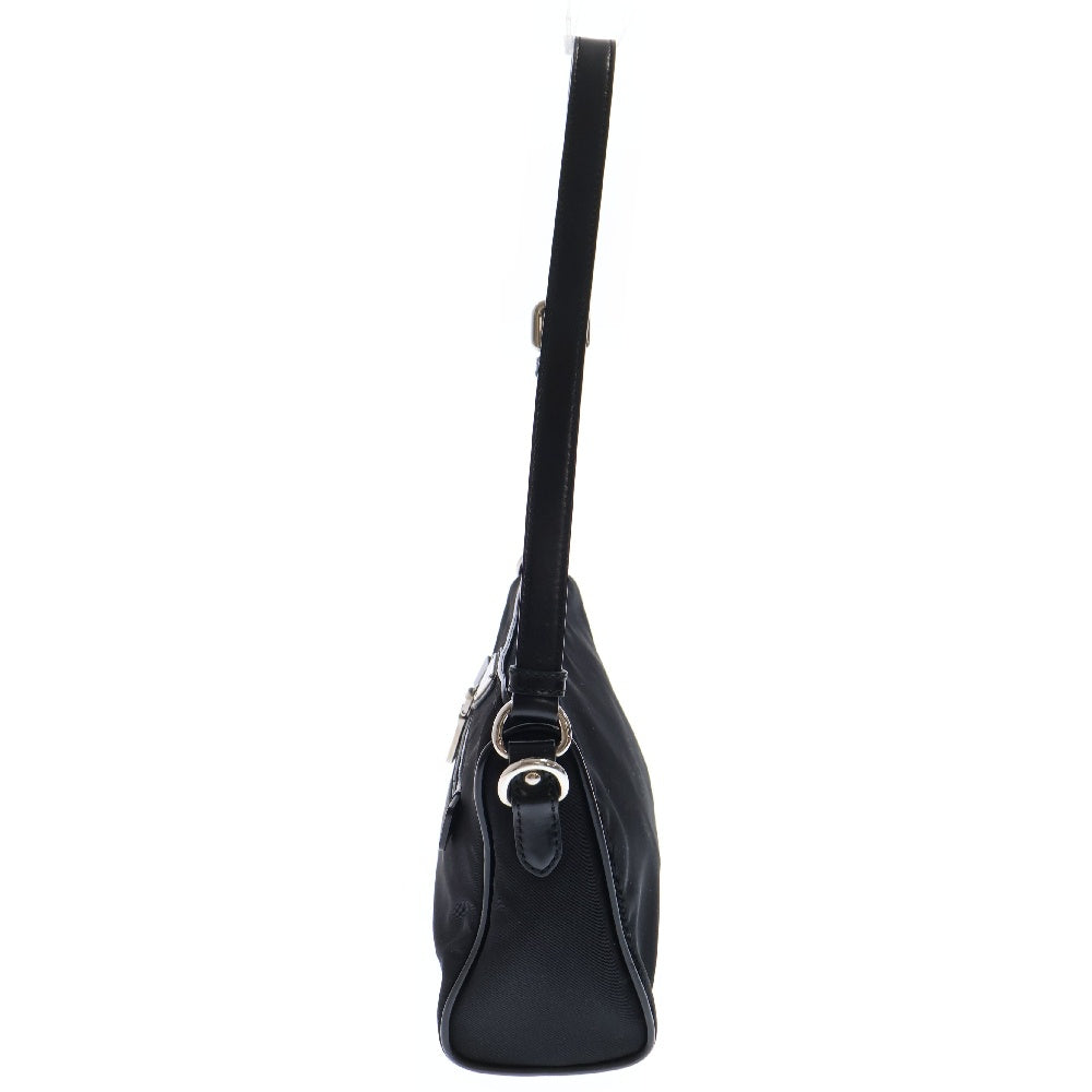 PRADA(プラダ) ミニハンドバック ポーチ ブラック ワンショルダーバッグ ナイロン トライアングルロゴ シルバー金具 BN1834 ロゴ三角プレート