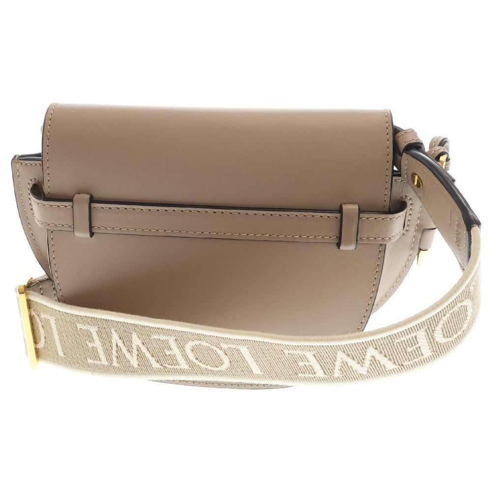 LOEWE(ロエベ) ゲート デュアルミニ ショルダーバッグ 斜め掛けバッグ レザー ベージュ グレージュ