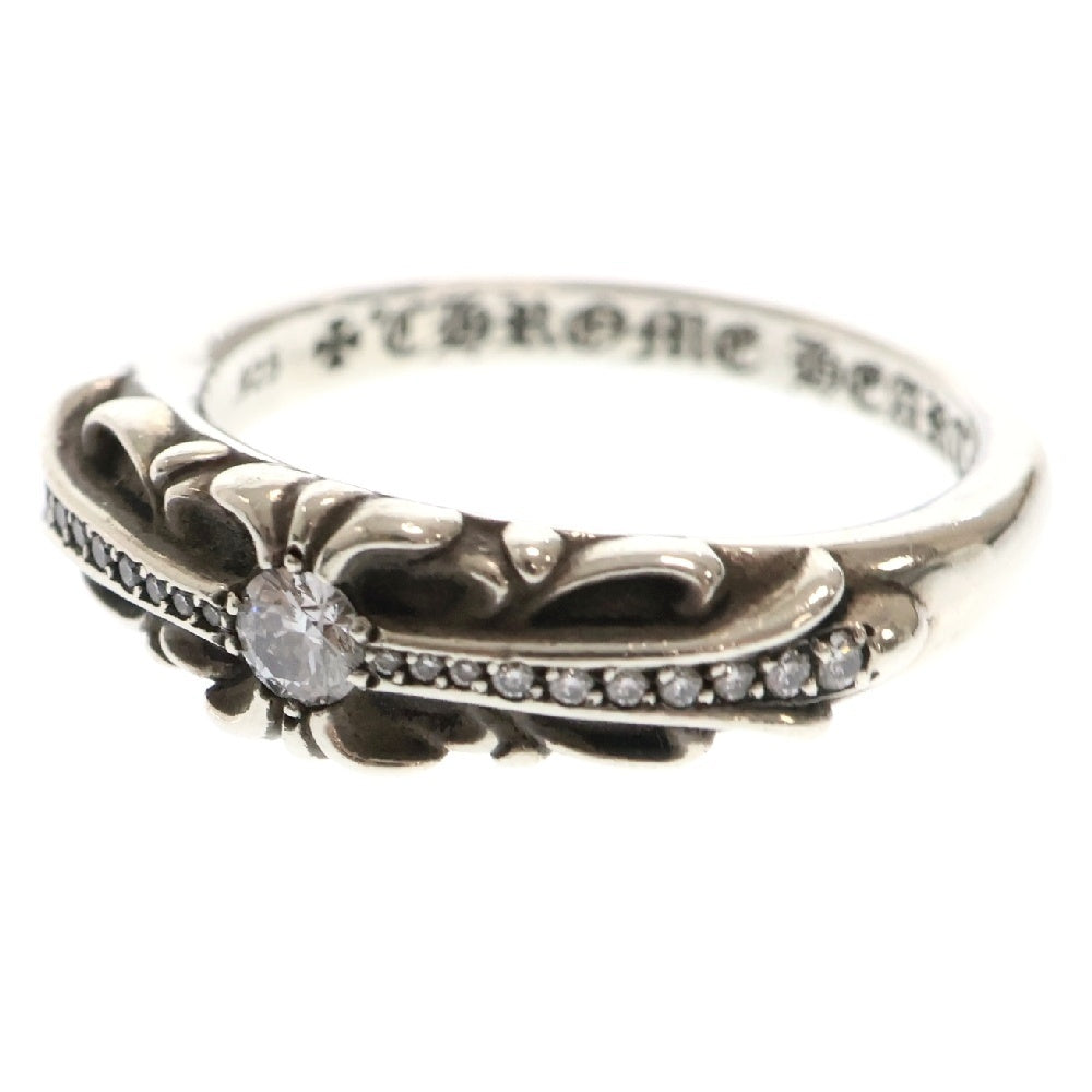 CHROME HEARTS(クロムハーツ) BABY CLSC P D ベイビークラシックフローラルクロス PAVEダイヤ シルバーリング
