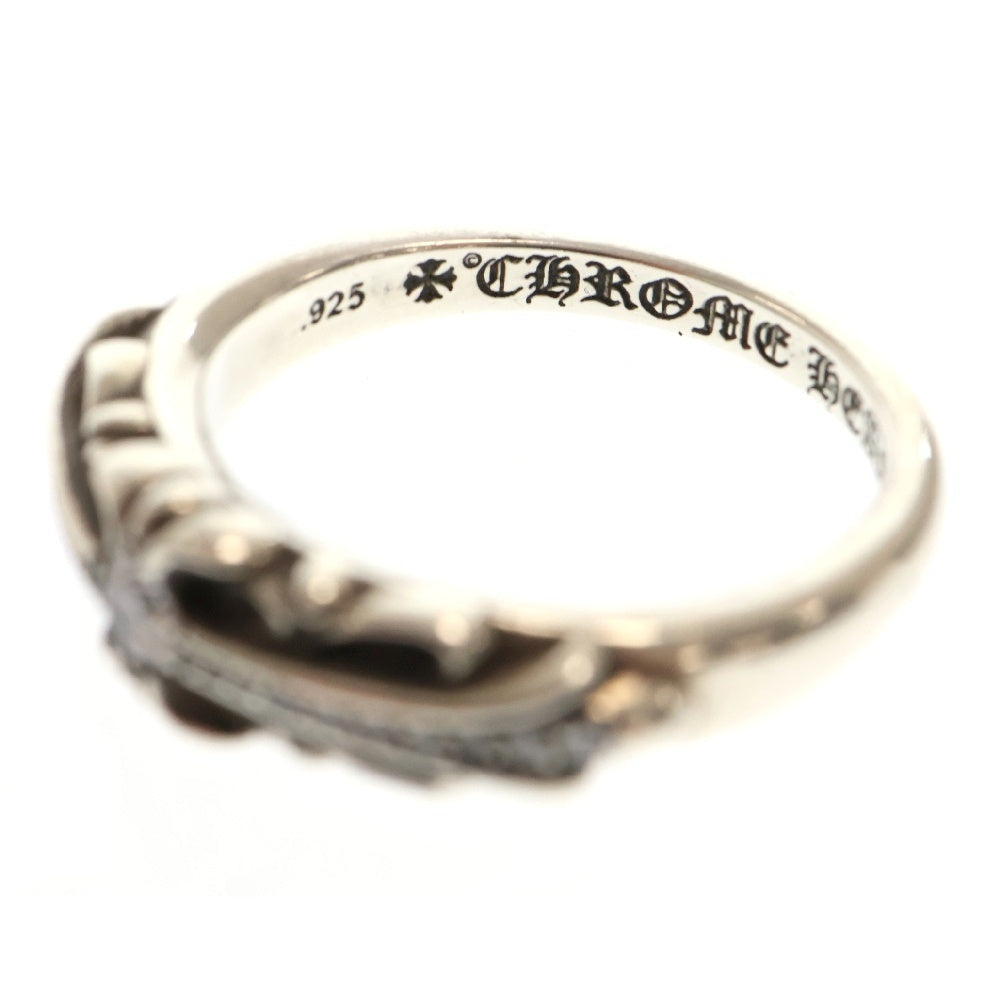 CHROME HEARTS(クロムハーツ) BABY CLSC P D ベイビークラシックフローラルクロス PAVEダイヤ シルバーリング