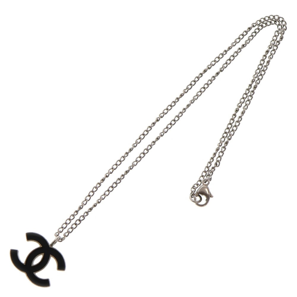 CHANEL(シャネル) ココマーク ネックレス ブラック メタル ペンダント 04P