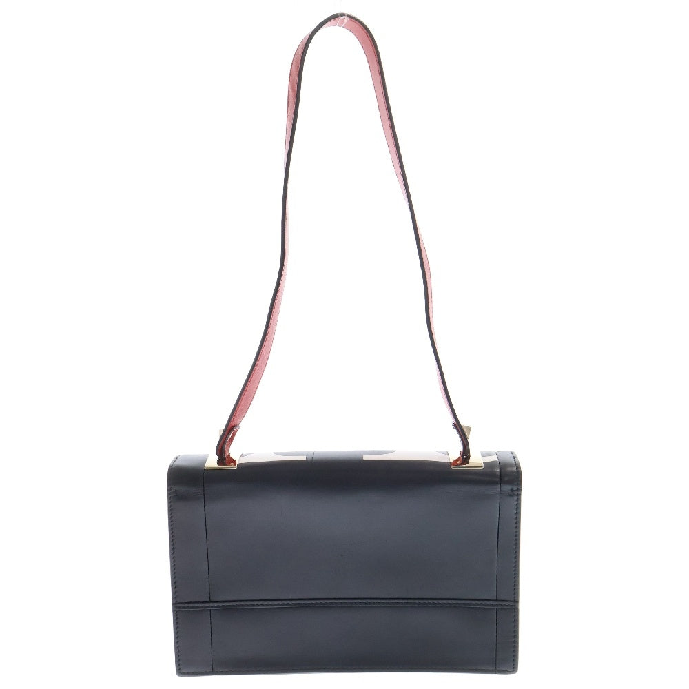 Valentino Giuliattini(ヴァレンチノ ジュリアティー二) Vロゴ レザー ワンショルダーバッグ ブラック×レッド