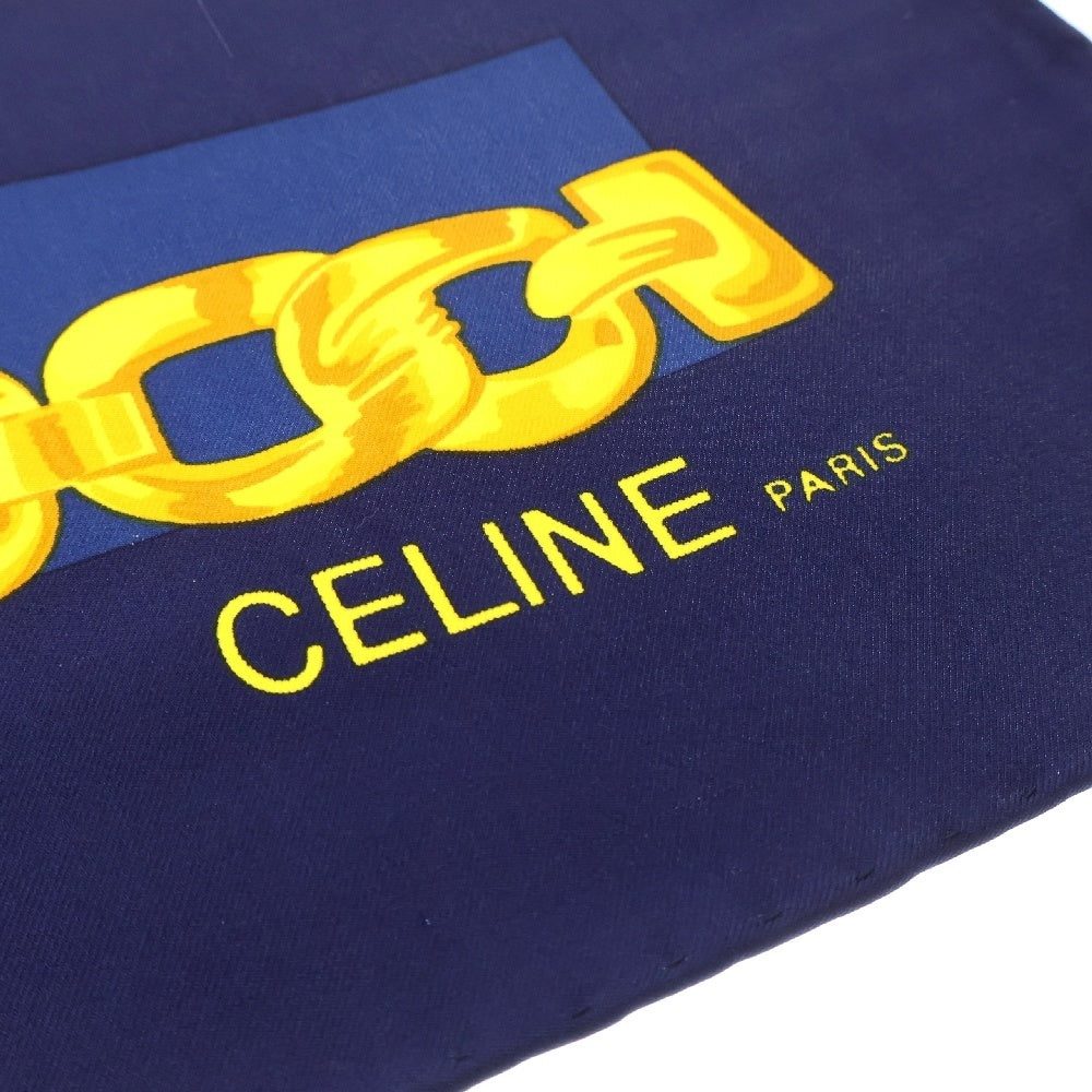 CELINE(セリーヌ) スカーフ ネイビー系 シルク ジュエリー