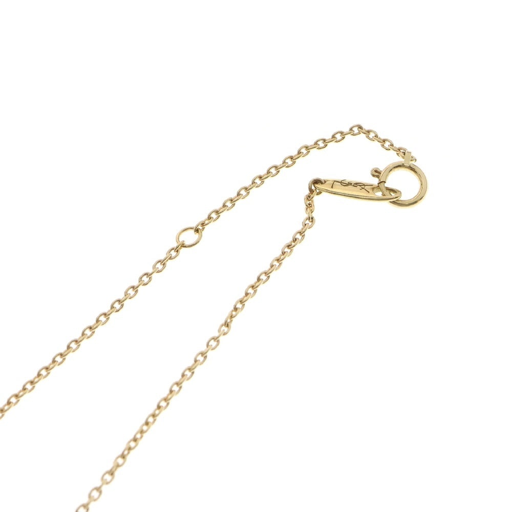 SAINT LAURENT PARIS(サンローランパリ) YSLロゴ ハートモチーフ チェーンネックレス K18 750YG レディース ゴールド