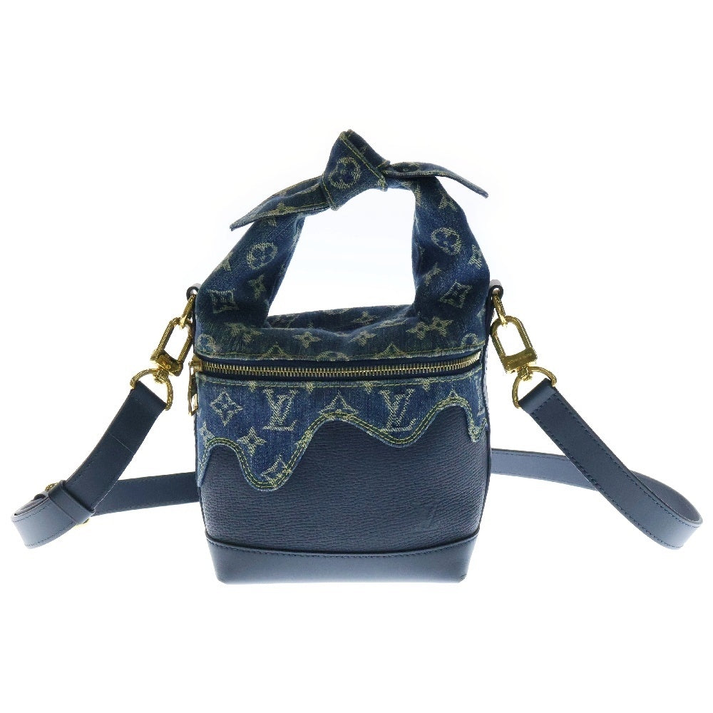 LOUIS VUITTON(ルイヴィトン) ×NIGO モノグラムデニム ジャパニーズ クルーザー 2WAYハンドバッグ ショルダーバッグ インディゴ M45970