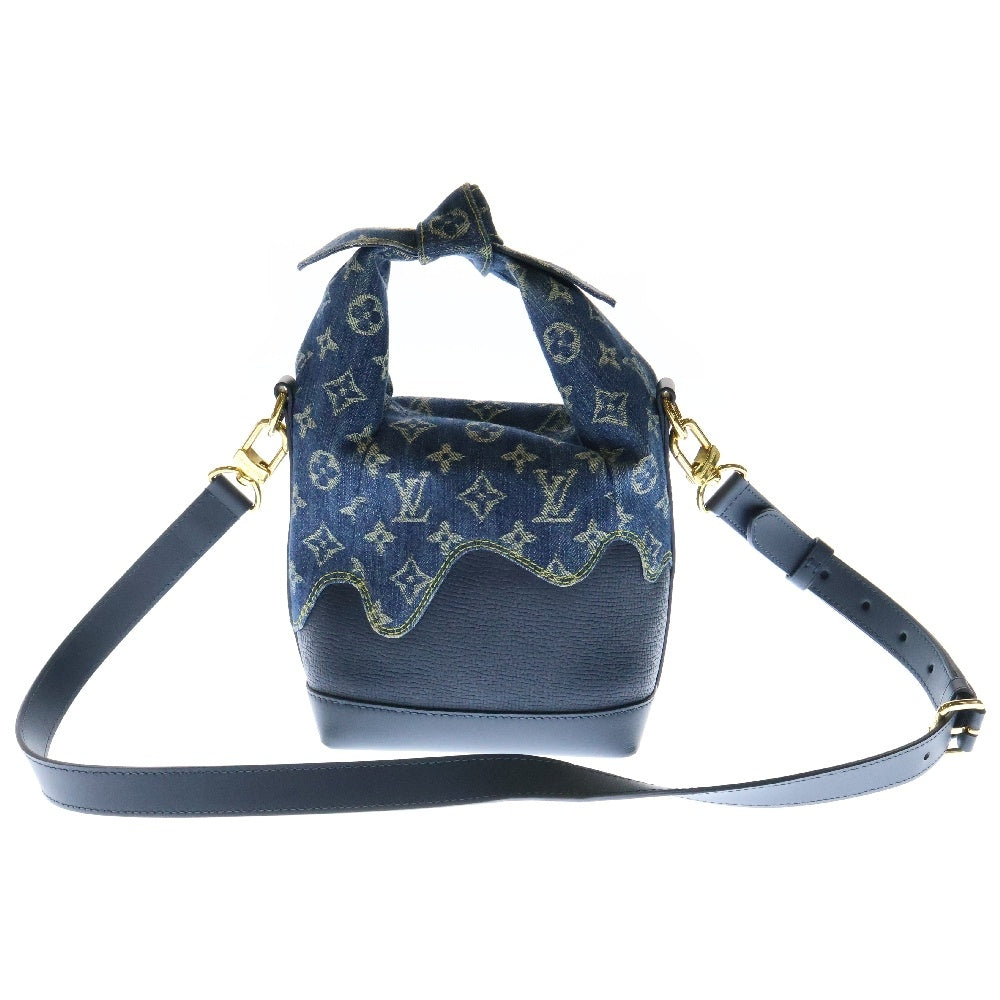 LOUIS VUITTON(ルイヴィトン) ×NIGO モノグラムデニム ジャパニーズ クルーザー 2WAYハンドバッグ ショルダーバッグ インディゴ M45970