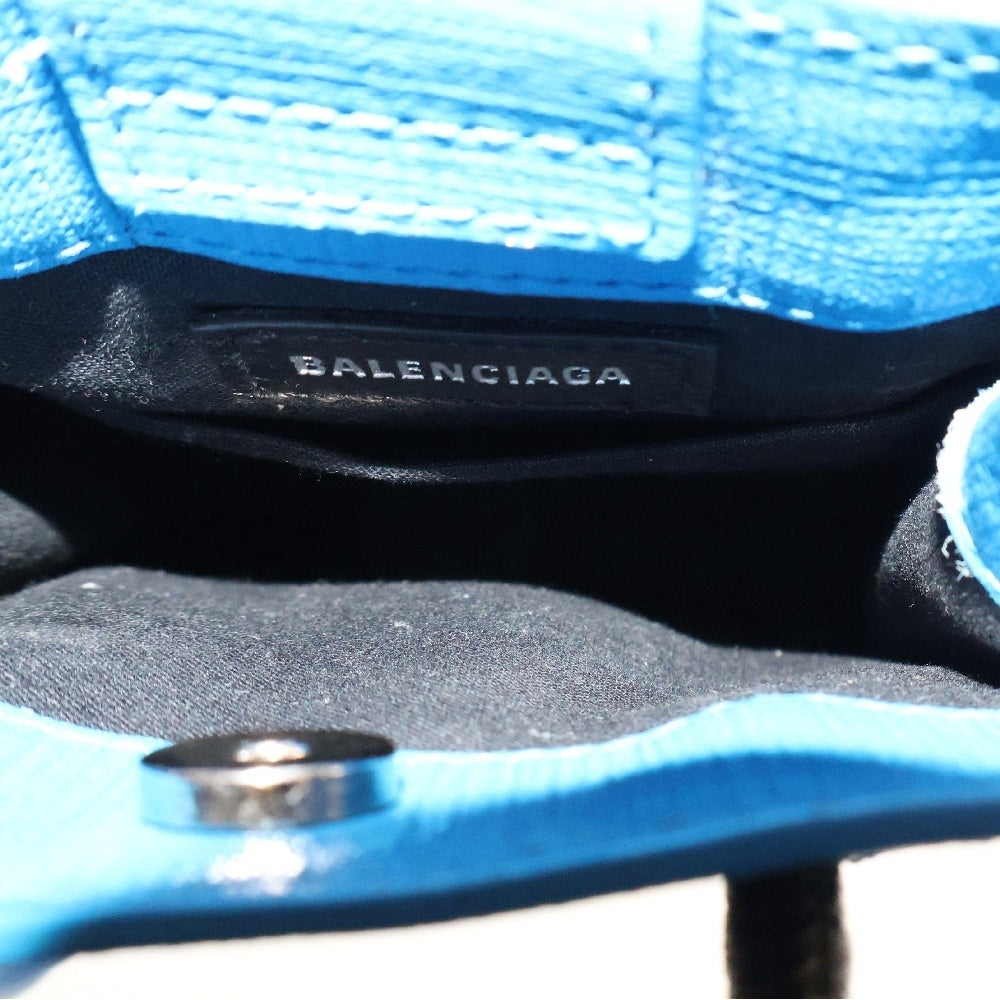 BALENCIAGA(バレンシアガ) ショッピング フォンホルダー ミニバッグ 黒 レザー 593826