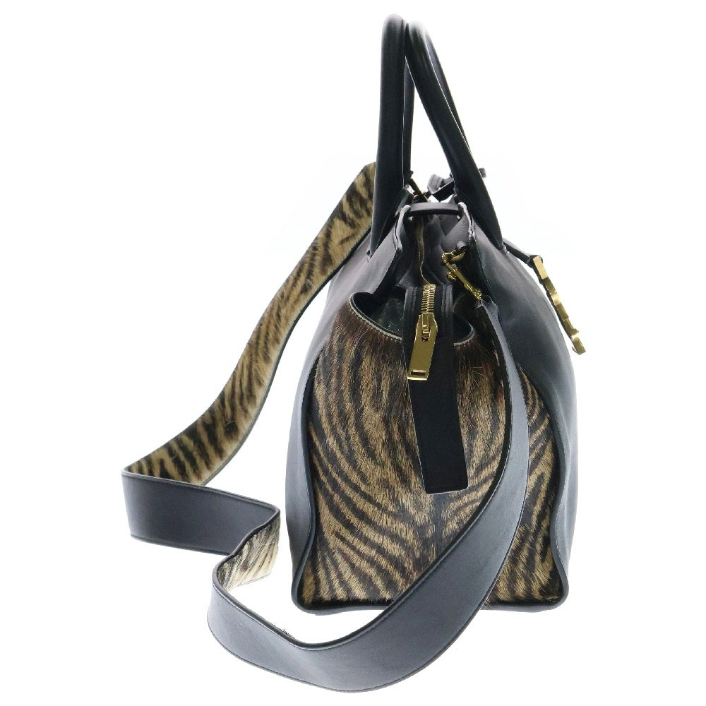 SAINT LAURENT PARIS(サンローランパリ) ダウンタウン カバス 2wayバッグ ショルダーバッグ ハンドバッグ ブラック×ブラウン 436832