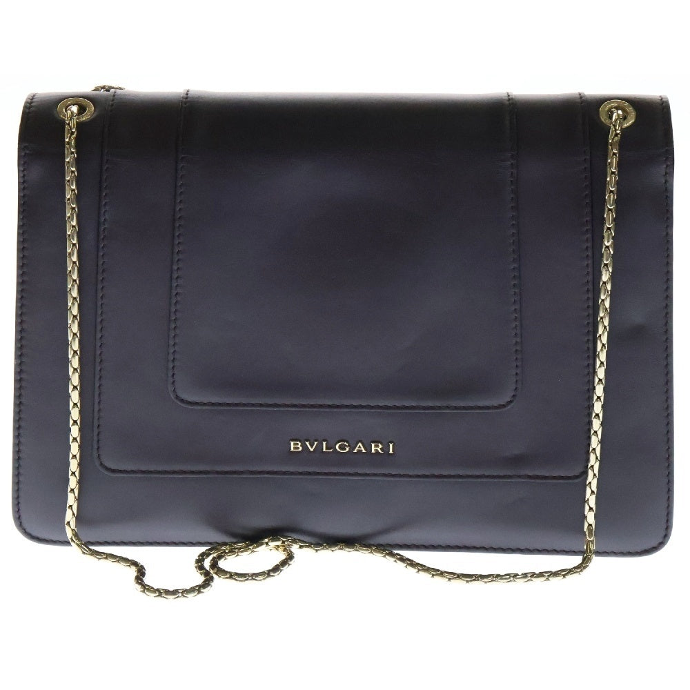 BVLGARI(ブルガリ) セルペンティ フォーエバー チェーン ショルダーバッグ パープル レザー