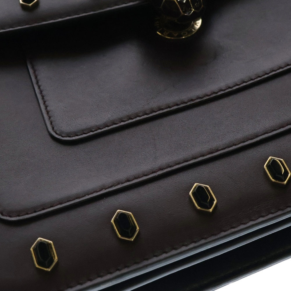 BVLGARI(ブルガリ) セルペンティ フォーエバー チェーン ショルダーバッグ パープル レザー