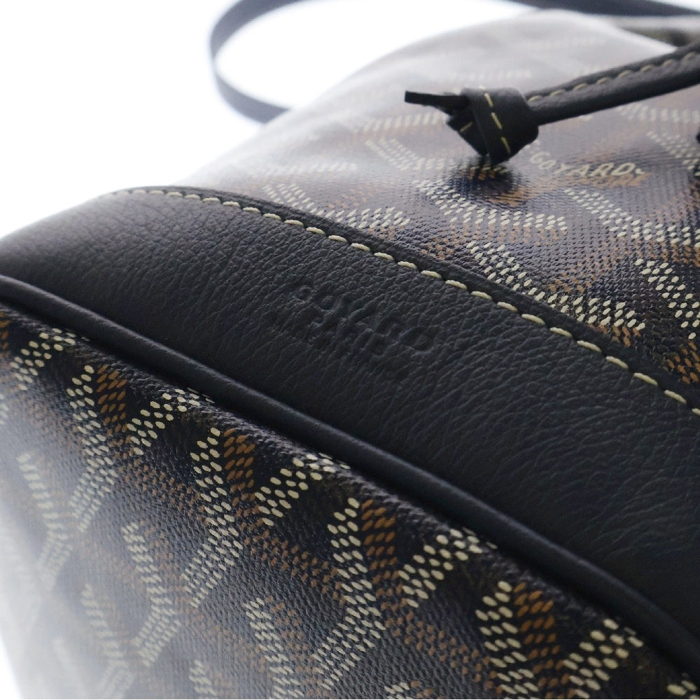 GOYARD(ゴヤール) プティ・フロ バケットバッグ 巾着型 ネイビーブルー レザー ショルダーバッグ