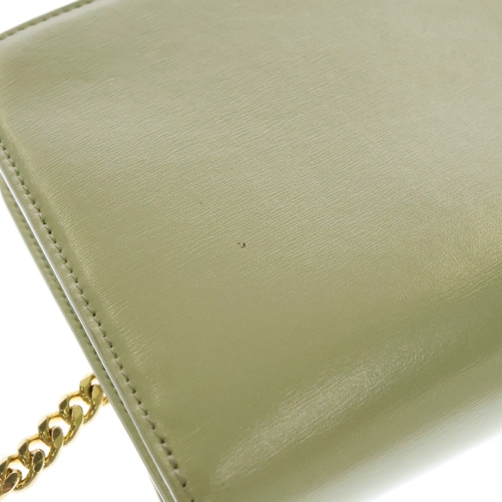 CELINE(セリーヌ) トリオンフ チェーンウオレット ピスタチオ レザー ショルダーバッグ ゴールド金具