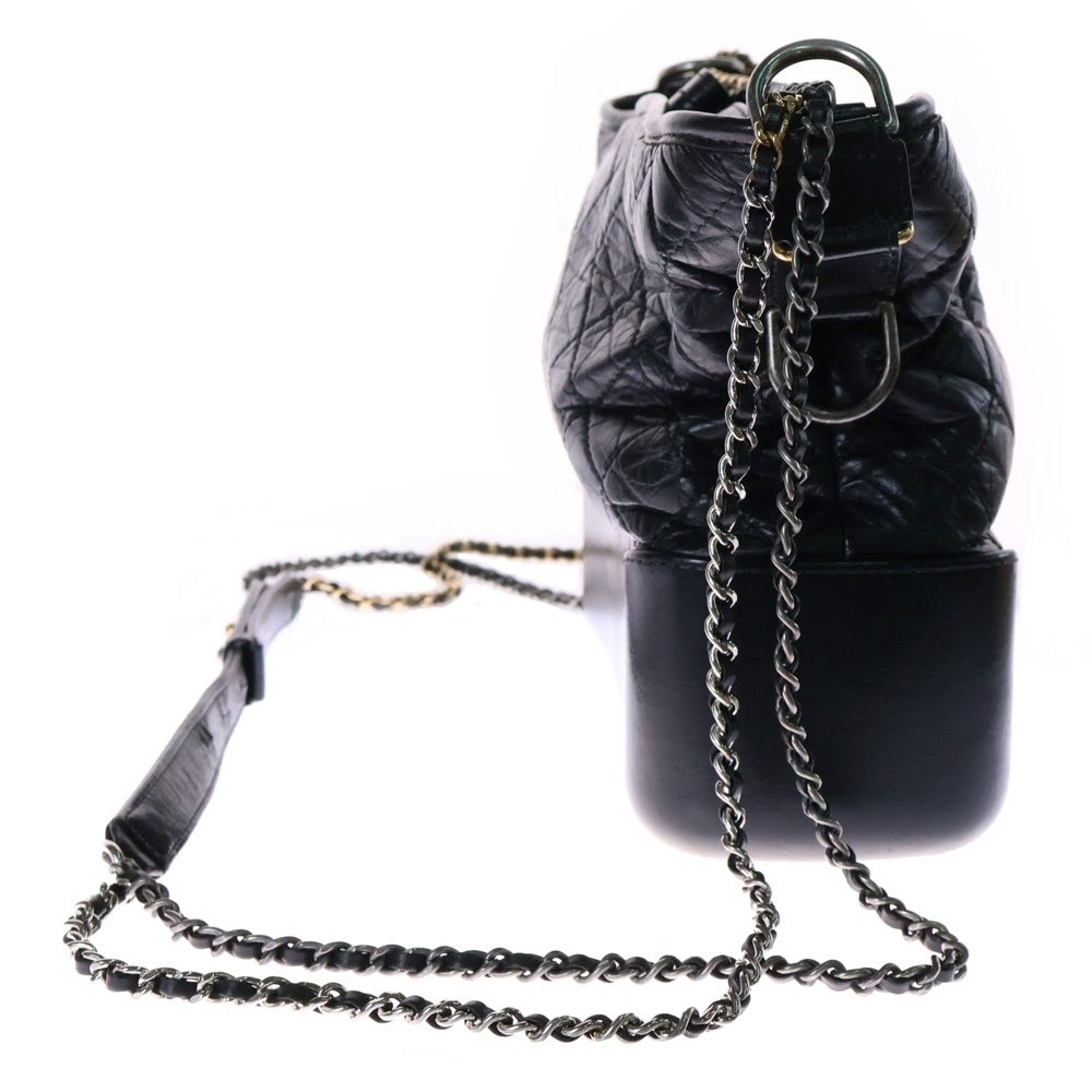 CHANEL(シャネル) ガブリエル ドゥ シャネル ココマーク ラムスキン チェーンショルダーバッグ ブラック レディース
