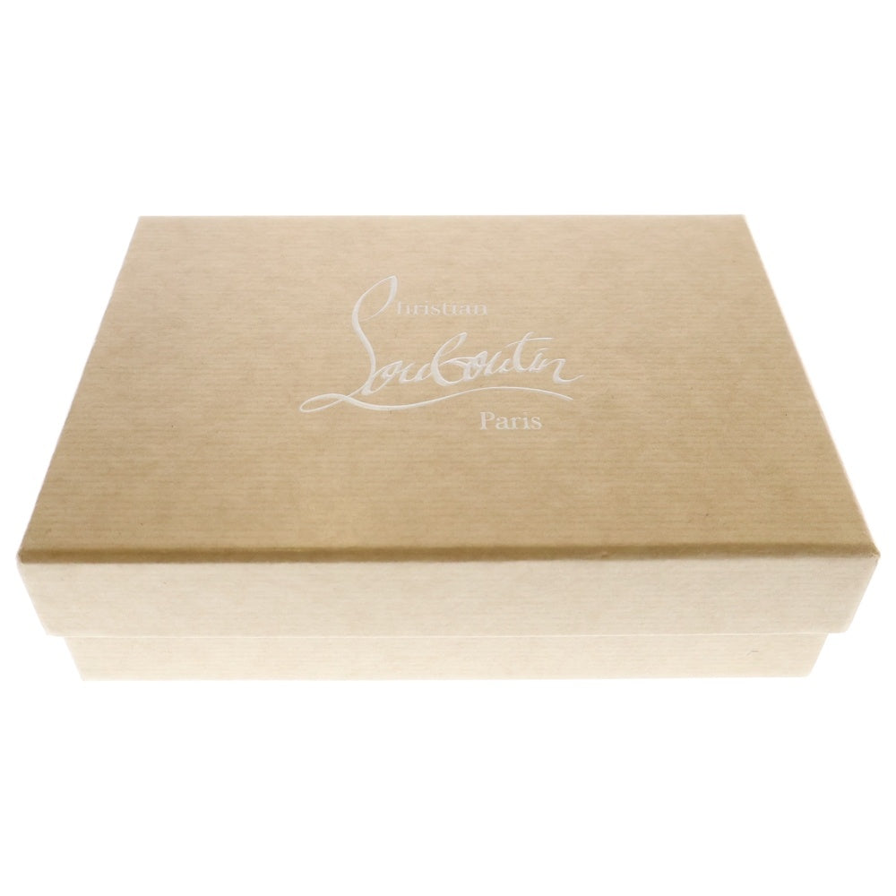 CHRISTIAN LOUBOUTIN(クリスチャンルブタン) 二つ折り財布 ホワイト×レッド レザー コンパクトウォレット