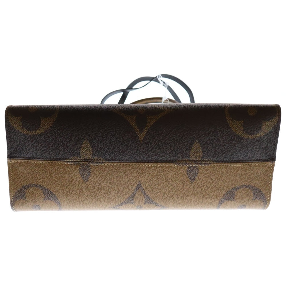 LOUIS VUITTON(ルイヴィトン) モノグラムリバース オンザゴーMM 2WAY レザー トートバッグ ハンドバッグ ブラウン レディース M45321