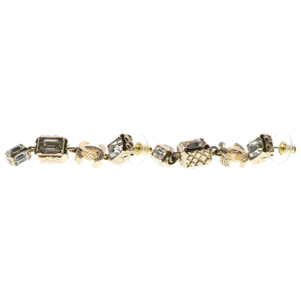 CHANEL(シャネル) A23K ココマーク ラインストーン ピアス