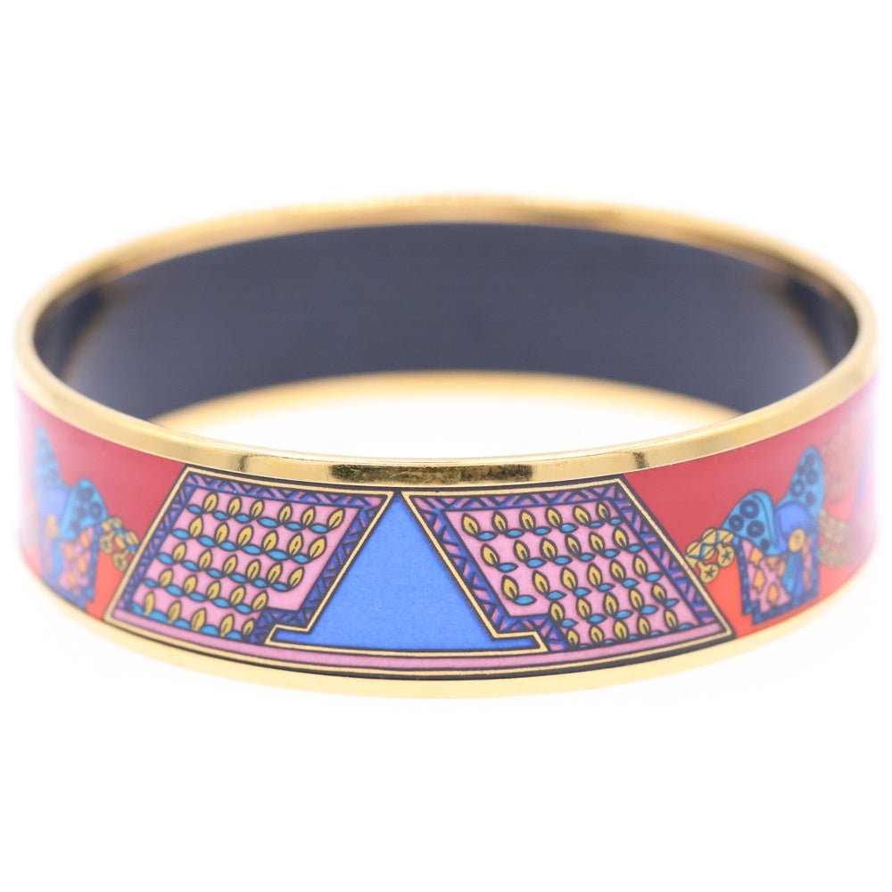 HERMES(エルメス) エマイユ GM バングル レッド ゴールド金具 アクセサリー