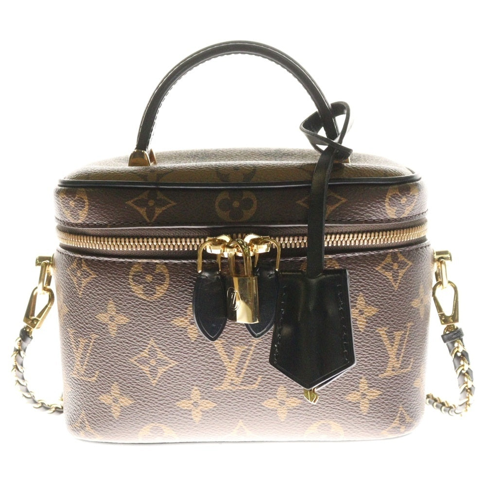 LOUIS VUITTON(ルイヴィトン) モノグラムリバース バニティNV 2WAYレザーハンドバッグ ショルダーバッグ ブラウン M45165