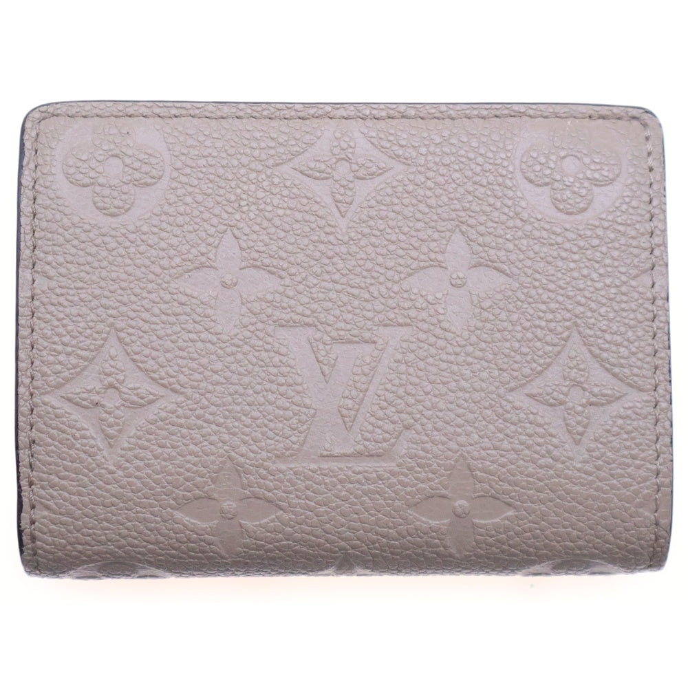 LOUIS VUITTON(ルイヴィトン) モノグラムアンプラント ポルトフォイユ・クレア トゥルトレール レザー コンパクトウォレット 二つ折り財布 ベージュ ゴールド金具 M80152