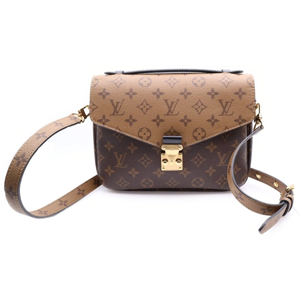 LOUIS VUITTON(ルイヴィトン) モノグラムリバース ポシェット メティスMM 2WAY レザーハンドバッグ ショルダーバッグ ブラウン レディース M44876