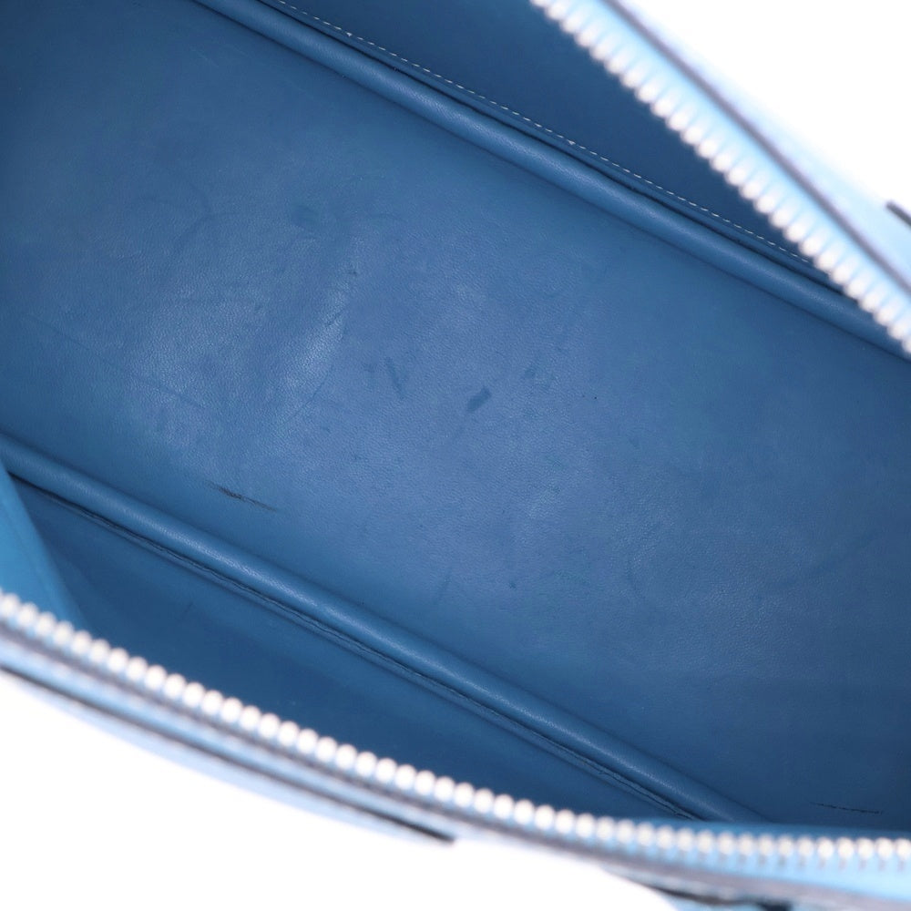 HERMES(エルメス) ボリード31 ブルージーン エプソン トートバッグ ハンドバッグ ブルー 白ステッチ レザー □I刻印