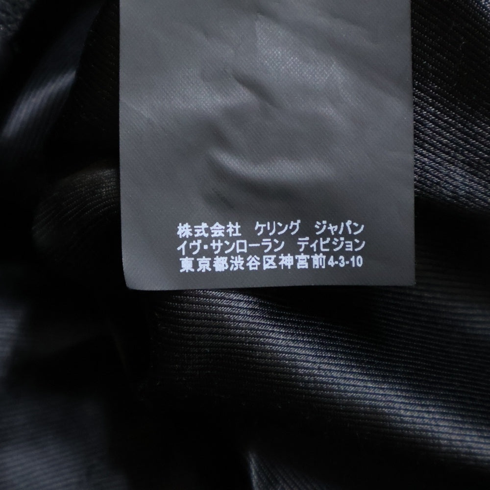 SAINT LAURENT PARIS(サンローランパリ) 17SS SWEET DREAMS スウィートドリームス シャークバックワッペン ラグランスリーブ ボンバージャケット ブルゾン ブラック 455582 Y469W