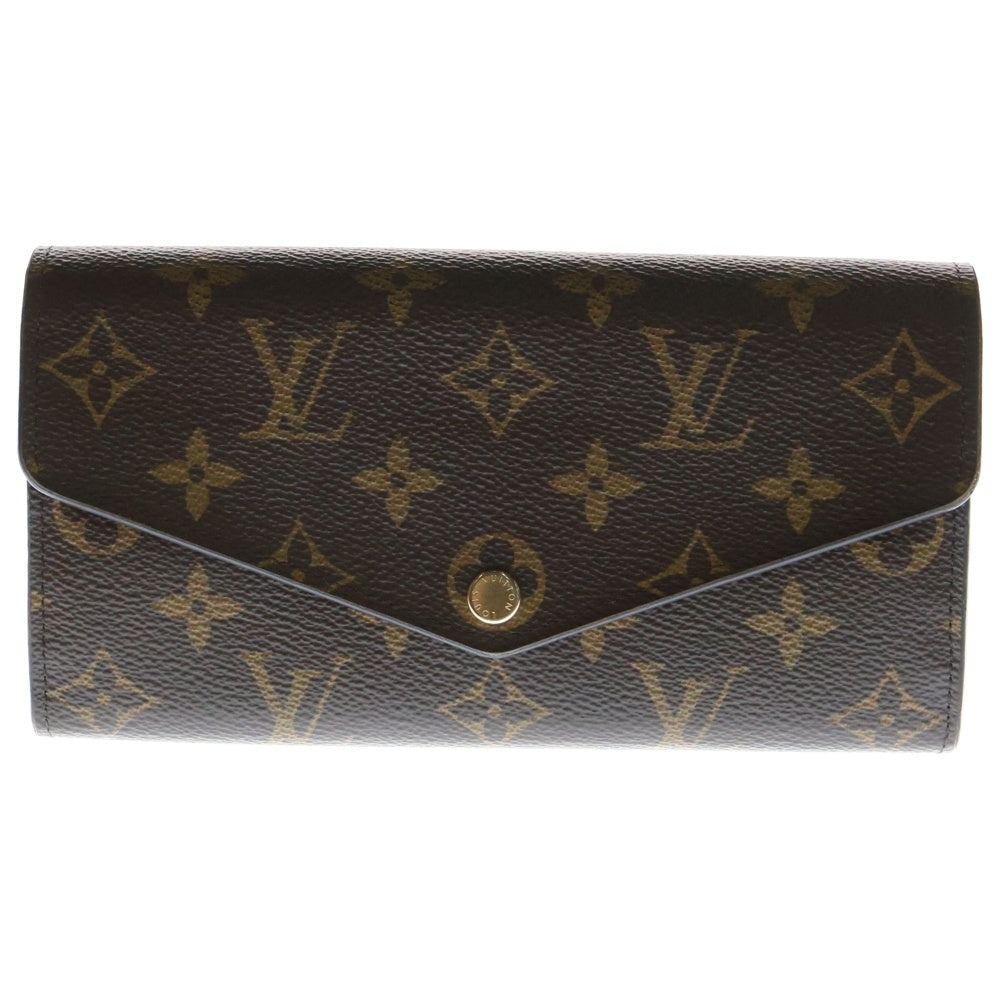 LOUIS VUITTON(ルイヴィトン) モノグラム ポルトフォイユ・サラ フューシャ ロングウォレット 長財布 ブラウン ゴールド金具 M62234