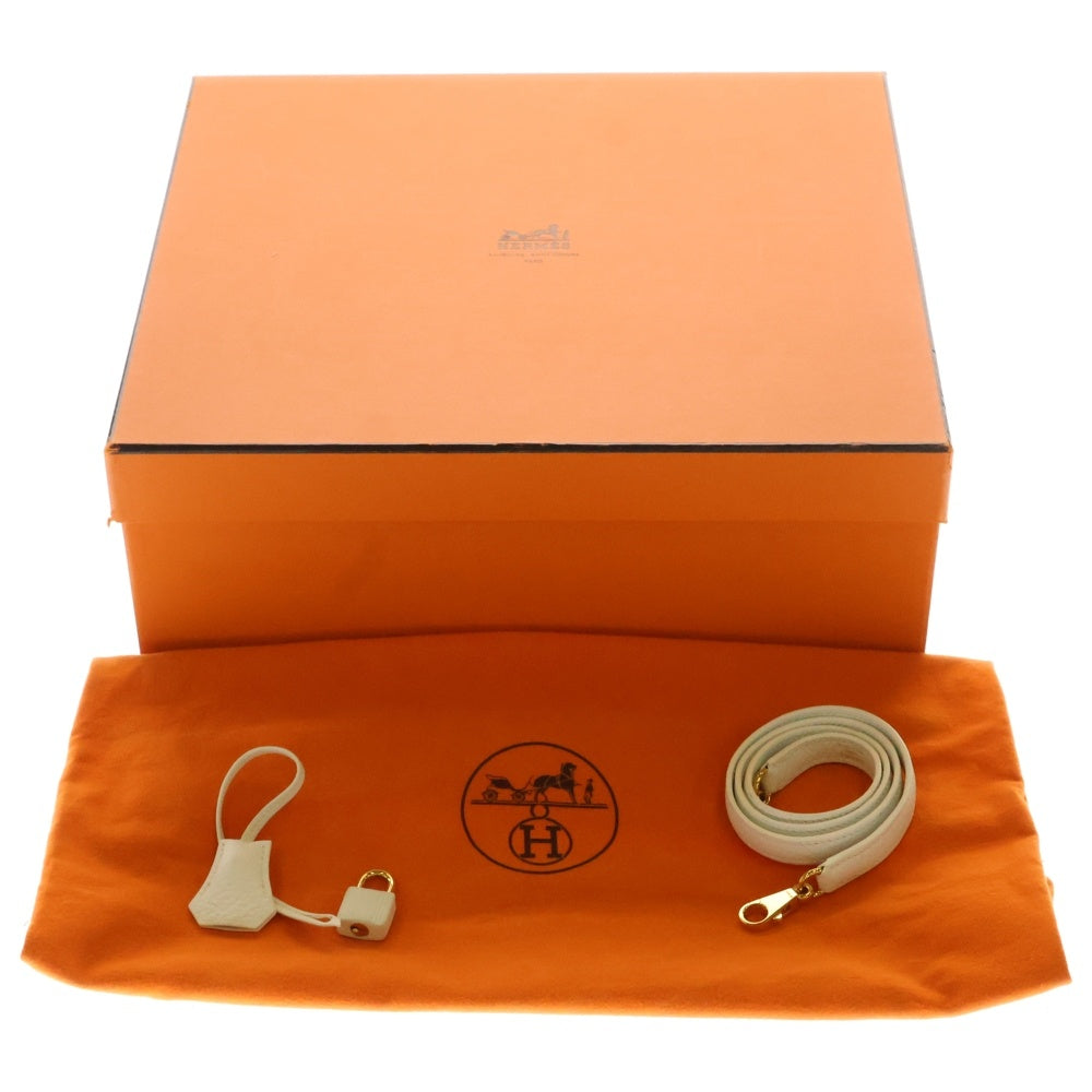 HERMES(エルメス) ケリー32 内縫い ホワイト トリヨンクレマンス ゴールド金具 □M刻印 ハンドバッグ ショルダーバッグ