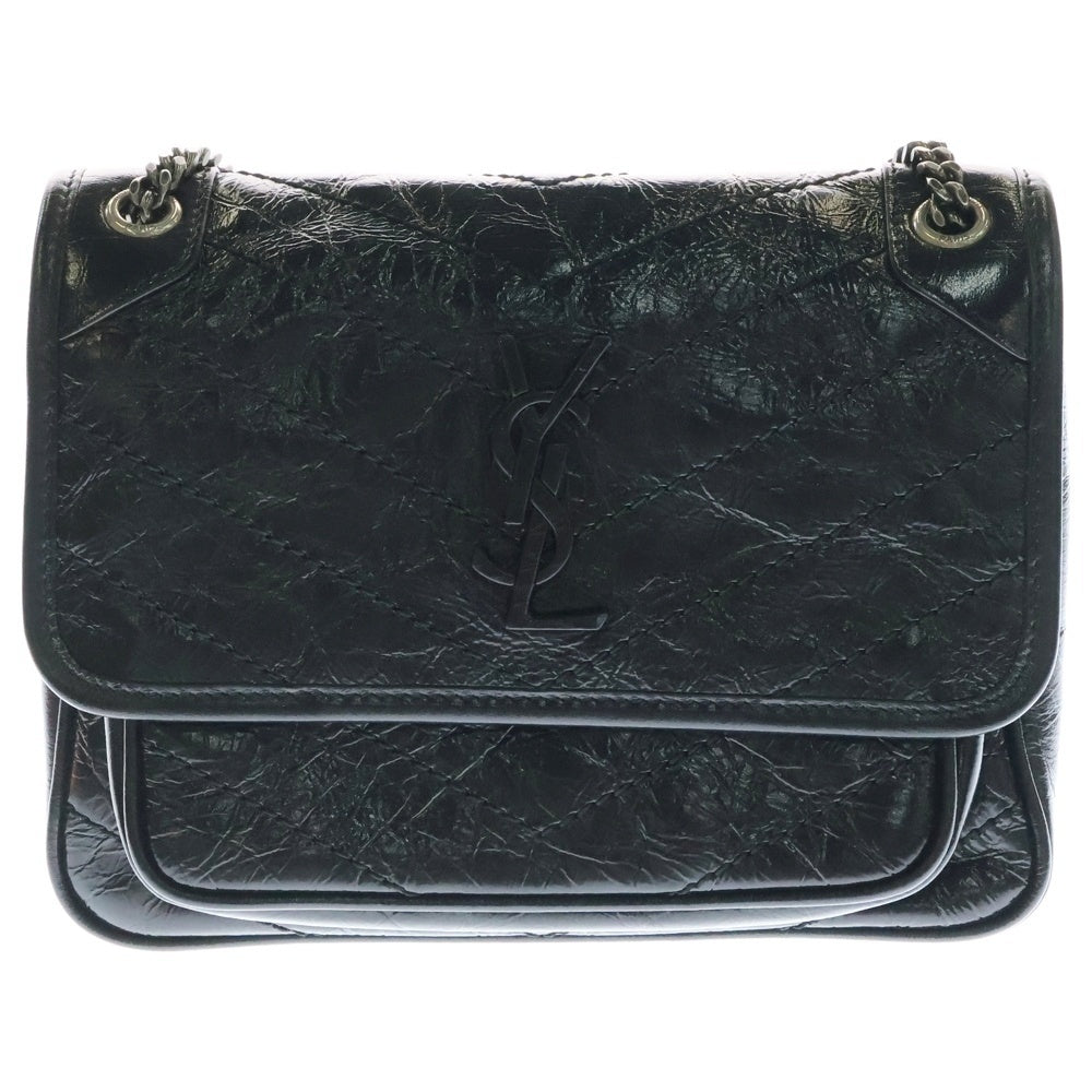 SAINT LAURENT PARIS(サンローランパリ) ニキ ベイビー チェーン ショルダーバッグ ブラック カーフスキン 633160