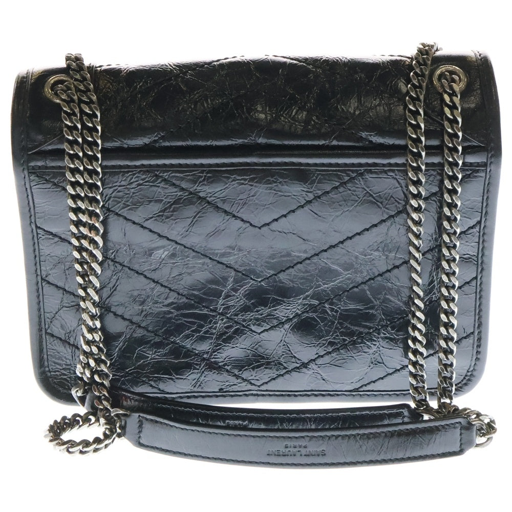 SAINT LAURENT PARIS(サンローランパリ) ニキ ベイビー チェーン ショルダーバッグ ブラック カーフスキン 633160