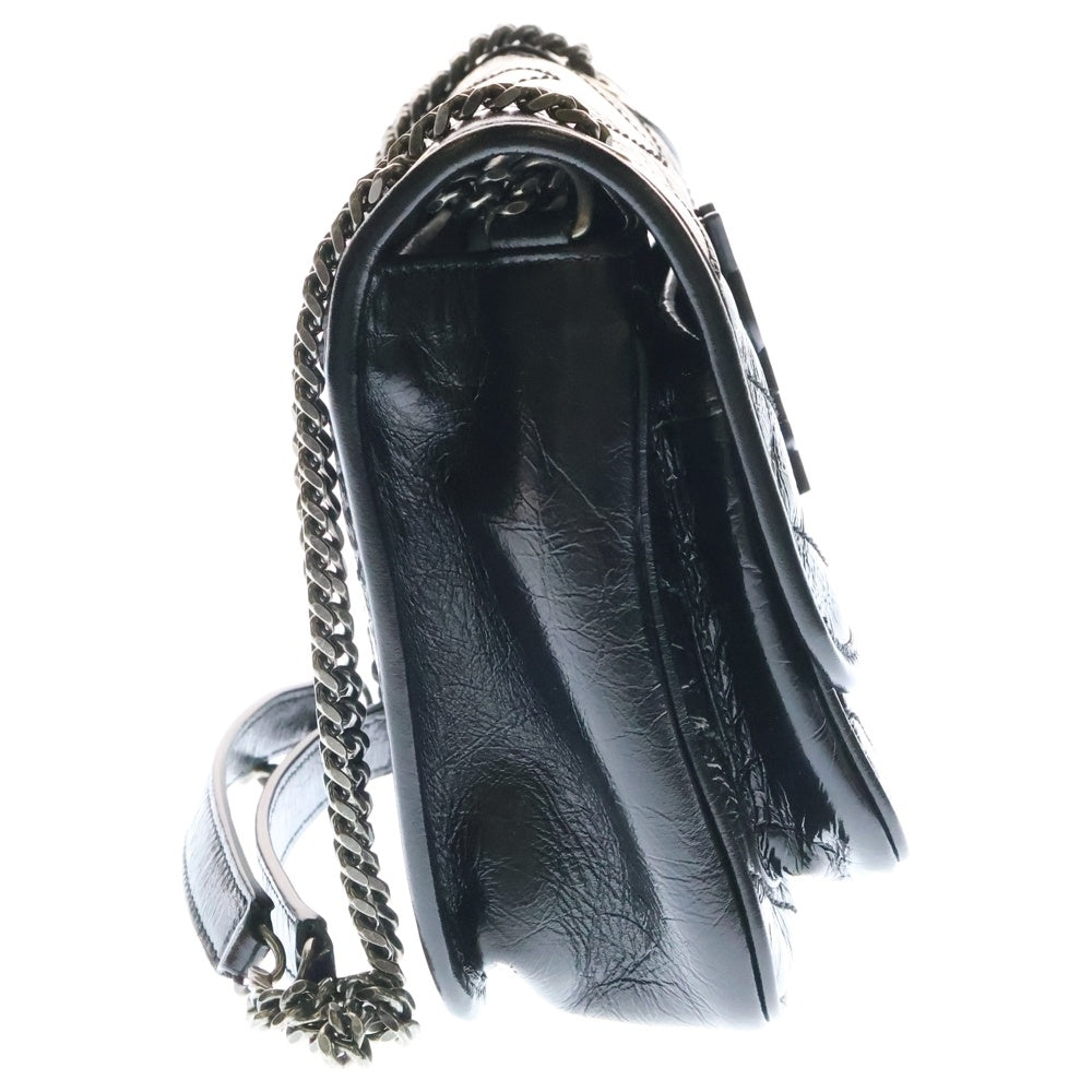 SAINT LAURENT PARIS(サンローランパリ) ニキ ベイビー チェーン ショルダーバッグ ブラック カーフスキン 633160